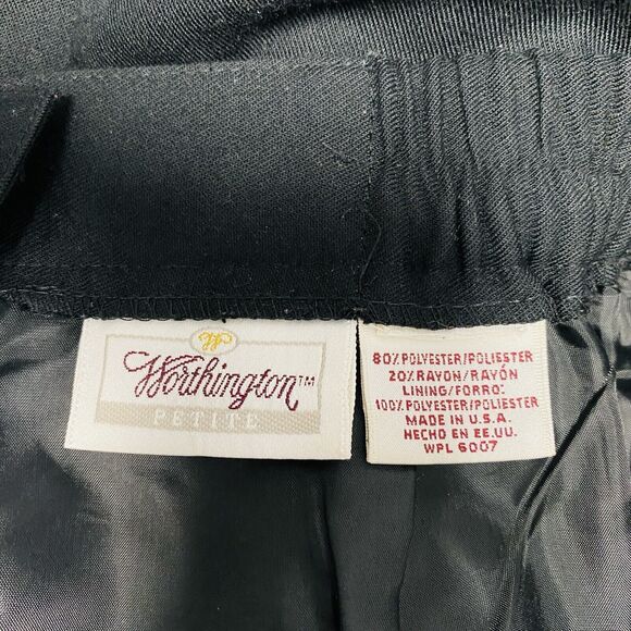 Worthington Petite Skirt Size 4P Black - Picture 5 of 5